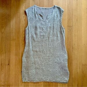 Lungo L'arno - Embroidered Linen Shift Dress